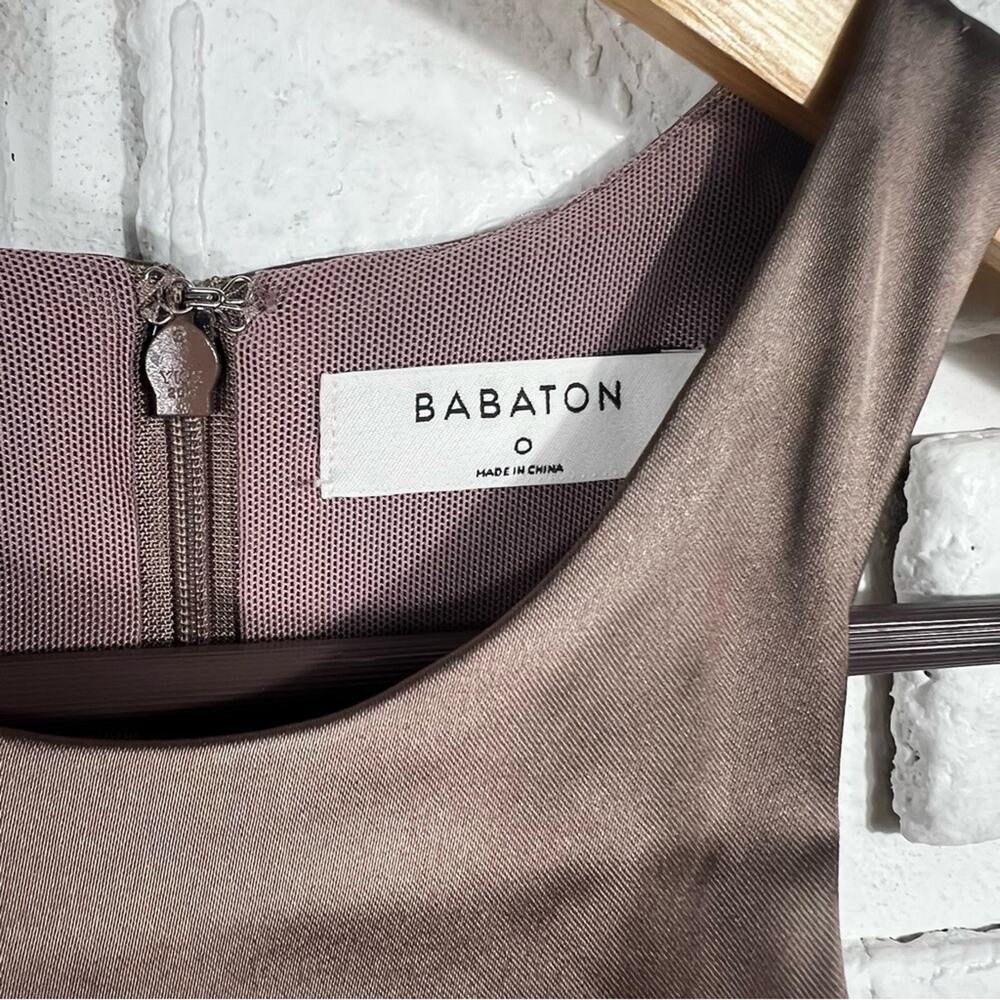 NWT Babaton Aritzia Taupe Racerback Sleeveless Dress Size 0 - Picture 14 of 14